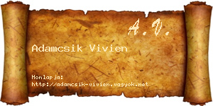 Adamcsik Vivien névjegykártya