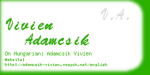 vivien adamcsik business card